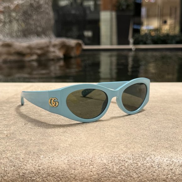 Gucci GG1401S 004 Light Blue Brand New Women's Sunglasses - Picture 11 of 16